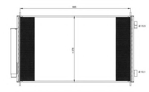 Condensator, climatizare HONDA CR-V III (RE) (2006 - 2012) NRF 35864 piesa NOUA