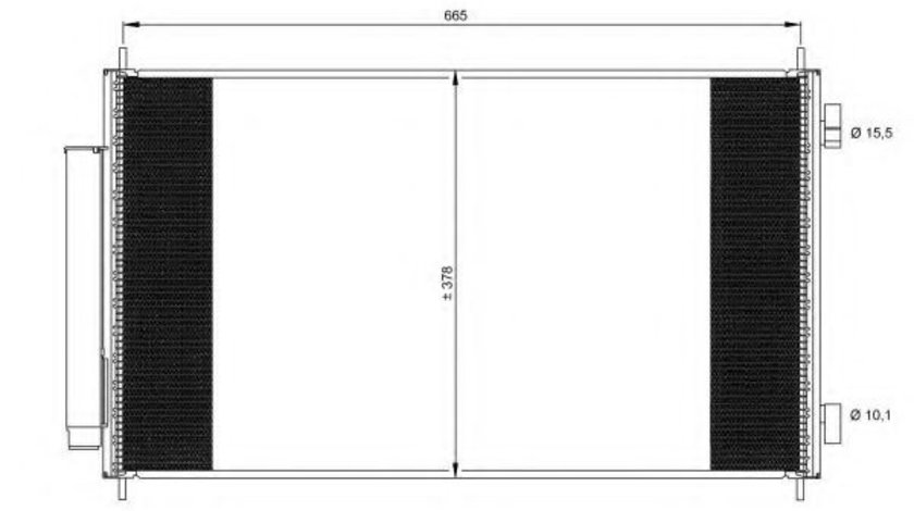 Condensator, climatizare HONDA CR-V III (RE) (2006 - 2012) NRF 35864 piesa NOUA