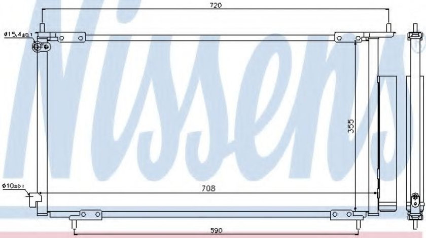 Condensator, climatizare HONDA CR-V III (RE) (2006 - 2012) NISSENS 94772 piesa NOUA