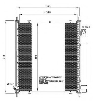 Condensator, climatizare HONDA JAZZ II (GD) (2002 - 2008) NRF 35562 piesa NOUA