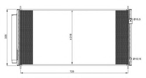 Condensator, climatizare HONDA JAZZ III (GE) (2007 - 2013) NRF 35943 piesa NOUA