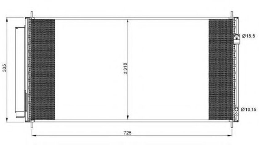 Condensator, climatizare HONDA JAZZ III (GE) (2007 - 2013) NRF 35943 piesa NOUA