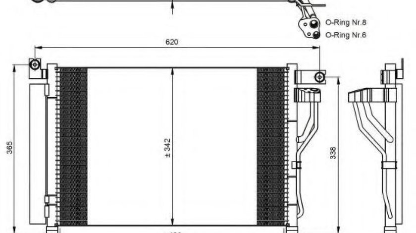 Condensator, climatizare HYUNDAI ACCENT III (MC) (2005 - 2010) NRF 35964 piesa NOUA