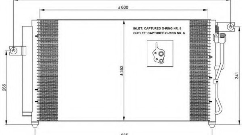 Condensator, climatizare HYUNDAI ACCENT III (MC) (2005 - 2010) NRF 35798 piesa NOUA