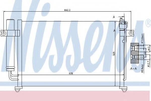 Condensator, climatizare HYUNDAI GETZ (TB) (2002 - 2010) NISSENS 94647 piesa NOUA