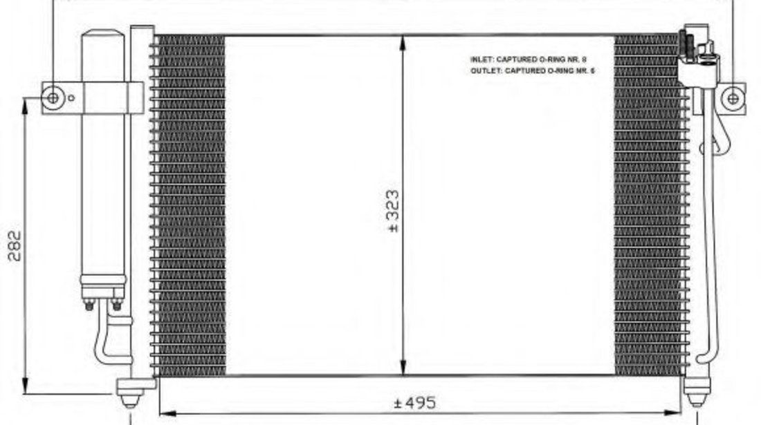 Condensator, climatizare HYUNDAI GETZ (TB) (2002 - 2010) NRF 35476 piesa NOUA