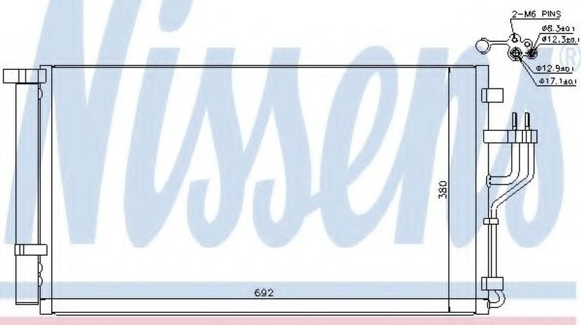 Condensator, climatizare HYUNDAI ix35 (LM, EL, ELH) (2009 - 2016) NISSENS 940351 piesa NOUA