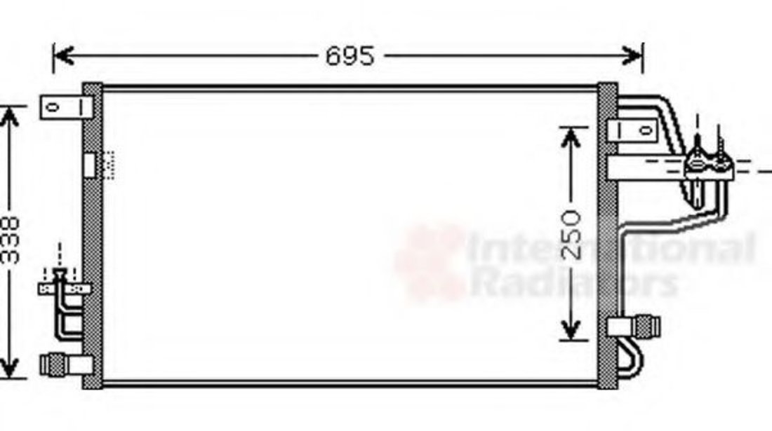 Condensator, climatizare HYUNDAI TUCSON (JM) (2004 - 2010) VAN WEZEL 82005156 piesa NOUA