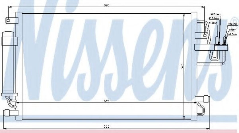 Condensator, climatizare HYUNDAI TUCSON (JM) (2004 - 2010) NISSENS 94801 piesa NOUA