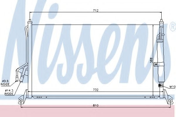 Condensator, climatizare INFINITI FX (2002 - 2008) NISSENS 94930 piesa NOUA