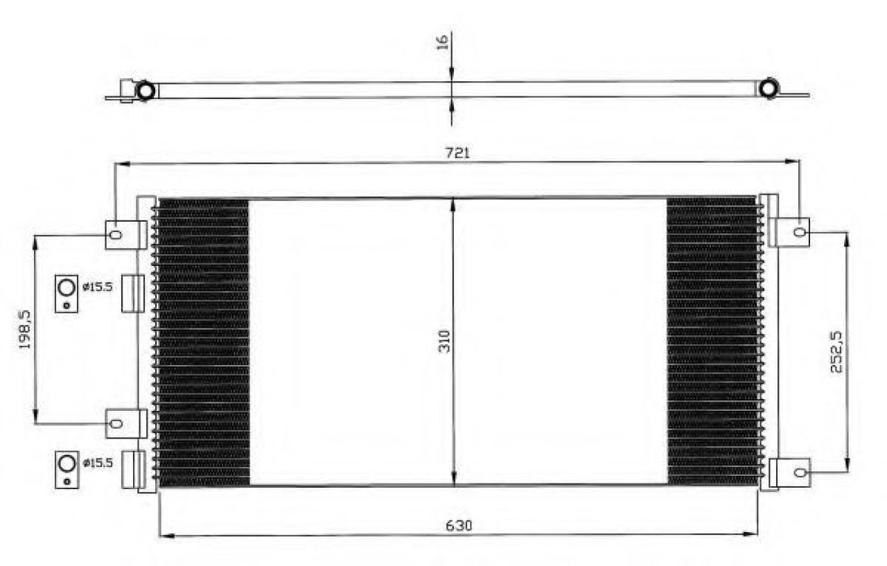 Condensator, climatizare IVECO DAILY III bus (1999 - 2006) NRF 35643 piesa NOUA