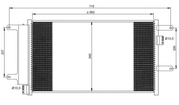 Condensator, climatizare IVECO DAILY III bus (1999 - 2006) NRF 35751 piesa NOUA