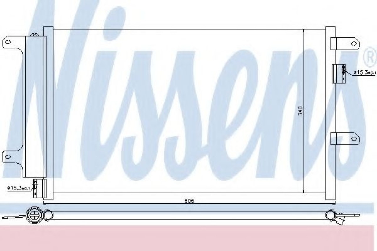 Condensator, climatizare IVECO DAILY III caroserie inchisa/combi (1997 - 2007) NISSENS 940141 piesa NOUA