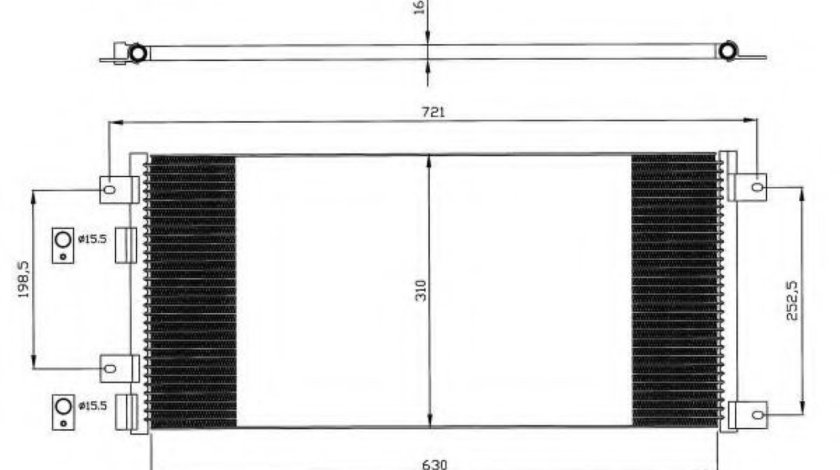 Condensator, climatizare IVECO DAILY IV bus (2006 - 2011) NRF 35643 piesa NOUA