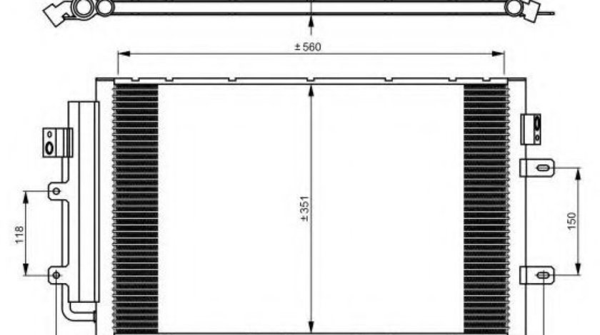 Condensator, climatizare IVECO DAILY V platou / sasiu (2011 - 2014) NRF 350083 piesa NOUA