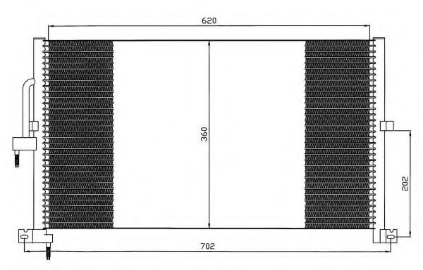 Condensator, climatizare JAGUAR X-TYPE (CF1) (2001 - 2009) NRF 35603 piesa NOUA