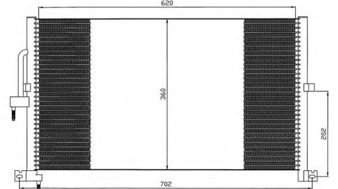 Condensator, climatizare JAGUAR X-TYPE (CF1) (2001 - 2009) NRF 35603 piesa NOUA