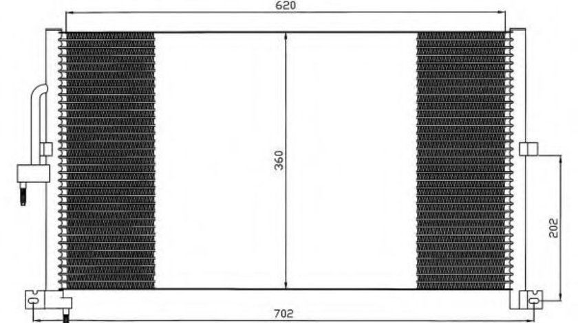 Condensator, climatizare JAGUAR X-TYPE Estate (CF1) (2003 - 2009) NRF 35603 piesa NOUA