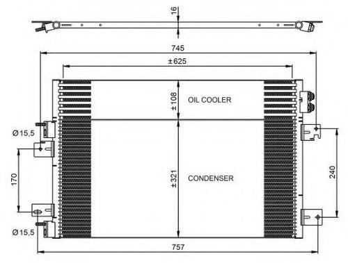 Condensator, climatizare JEEP COMPASS (MK49) (2006 - 2016) NRF 350031 piesa NOUA