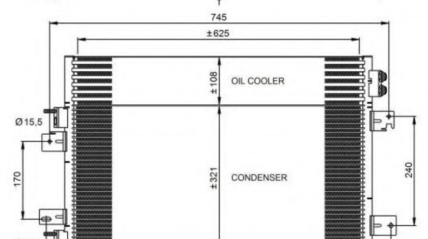 Condensator, climatizare JEEP COMPASS (MK49) (2006 - 2016) NRF 350031 piesa NOUA