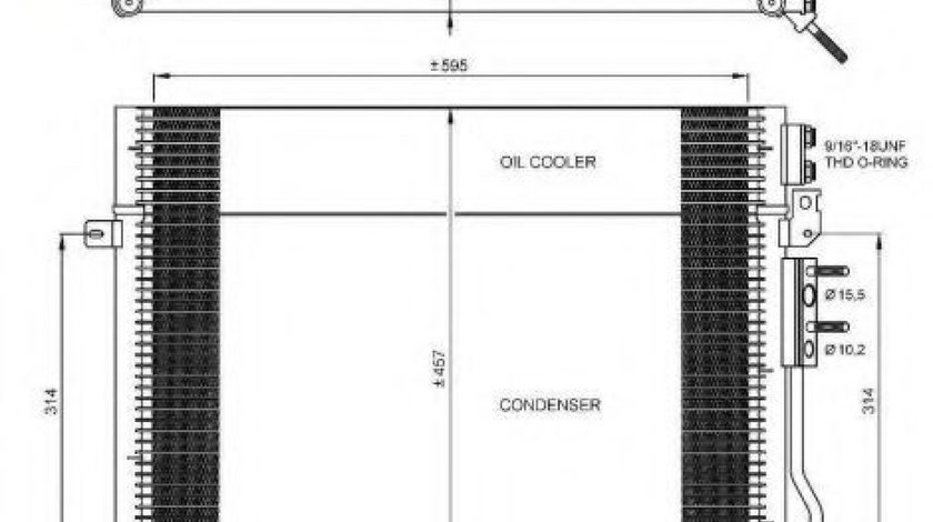 Condensator, climatizare JEEP GRAND CHEROKEE II (WJ, WG) (1998 - 2005) NRF 35920 piesa NOUA