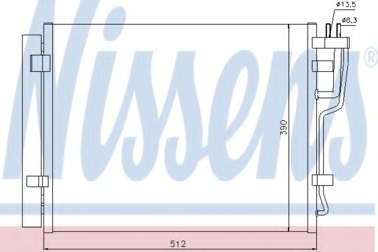 Condensator, climatizare KIA CEED SW (ED) (2007 - 2012) NISSENS 940007 piesa NOUA