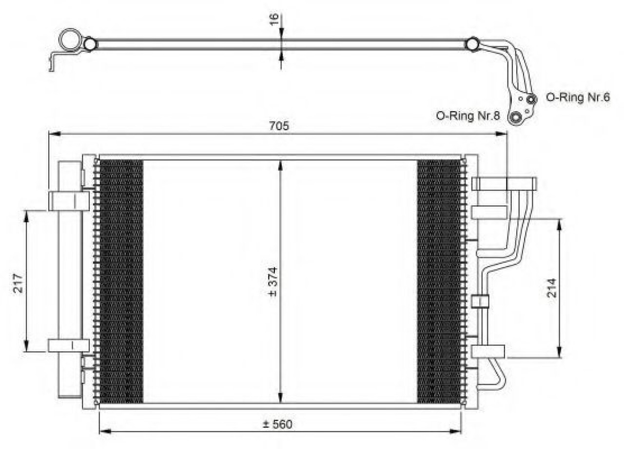 Condensator, climatizare KIA CEED SW (ED) (2007 - 2012) NRF 35963 piesa NOUA