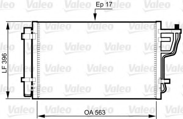 Condensator, climatizare KIA CEED SW (ED) (2007 - 2012) VALEO 814351 piesa NOUA