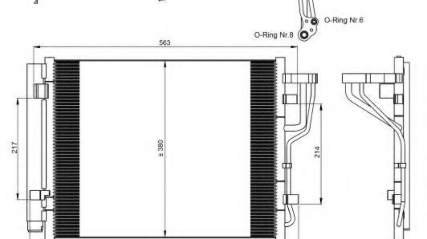 Condensator, climatizare KIA CEED SW (ED) (2007 - 2012) NRF 35986 piesa NOUA