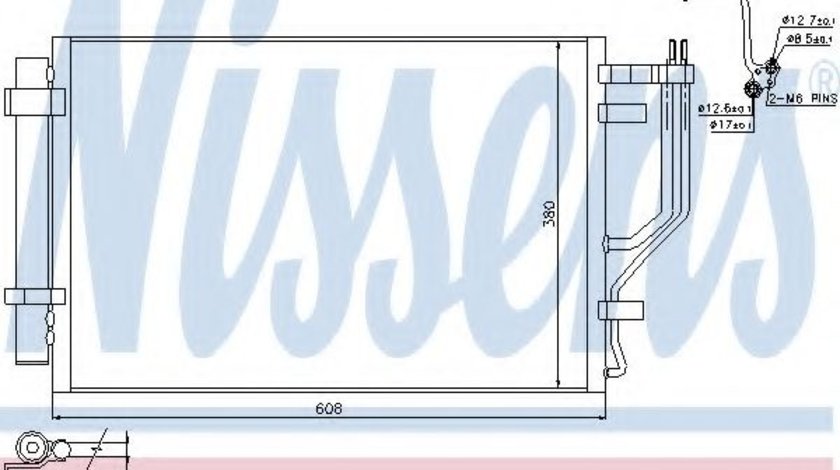 Condensator, climatizare KIA CERATO II limuzina (TD) (2009 - 2016) NISSENS 940296 piesa NOUA