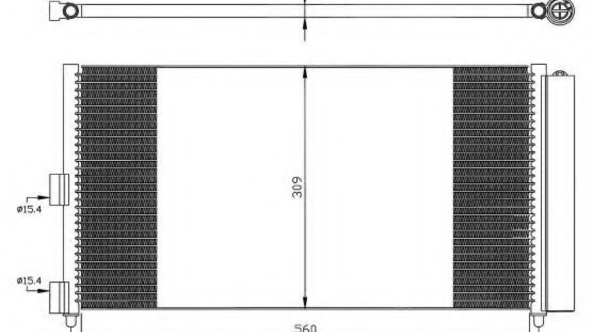 Condensator, climatizare LANCIA MUSA (350) (2004 - 2012) NRF 35500 piesa NOUA