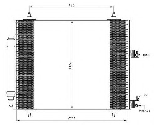 Condensator, climatizare LANCIA PHEDRA (179) (2002 - 2010) NRF 35669 piesa NOUA