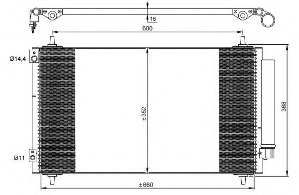 Condensator, climatizare LANCIA PHEDRA (179) (2002 - 2010) NRF 35935 piesa NOUA