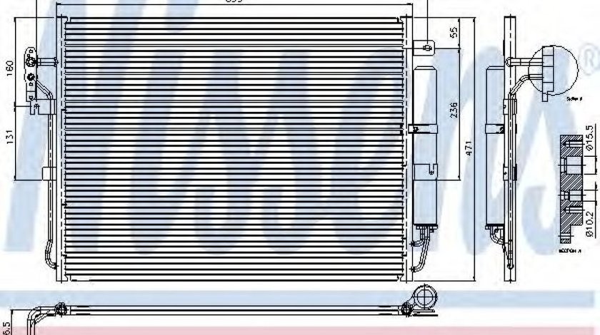 Condensator, climatizare LAND ROVER DISCOVERY III (LA, TAA) (2004 - 2009) NISSENS 94962 piesa NOUA