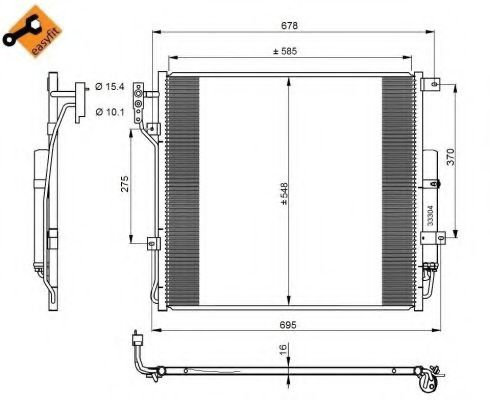 Condensator, climatizare LAND ROVER DISCOVERY IV (LA) (2009 - 2016) NRF 350220 piesa NOUA