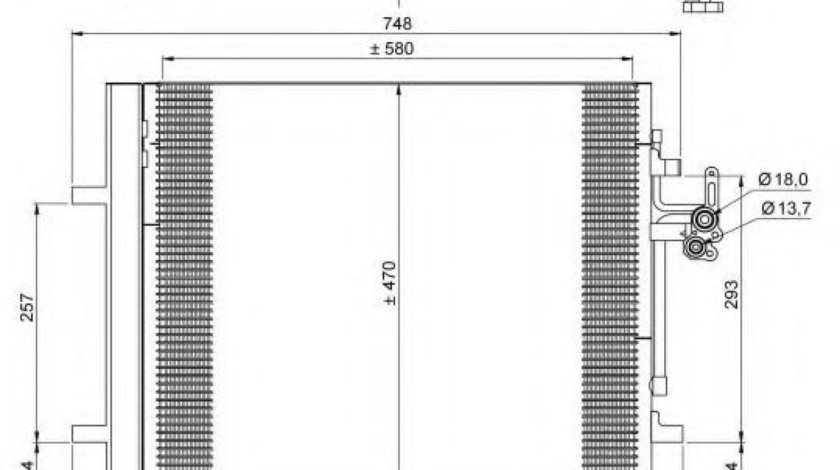 Condensator, climatizare LAND ROVER FREELANDER 2 (LF, FA) (2006 - 2014) NRF 35884 piesa NOUA