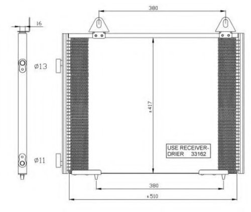 Condensator, climatizare LAND ROVER FREELANDER (LN) (1998 - 2006) NRF 35351 piesa NOUA