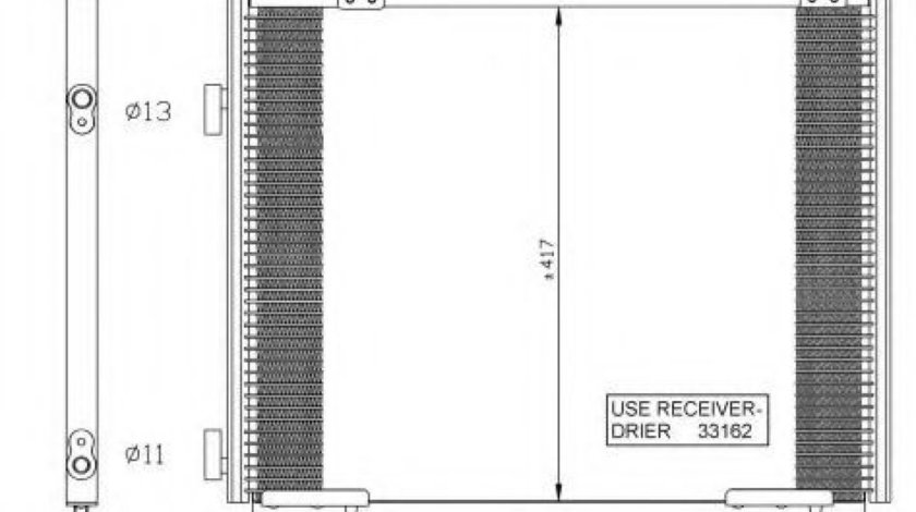 Condensator, climatizare LAND ROVER FREELANDER (LN) (1998 - 2006) NRF 35351 piesa NOUA