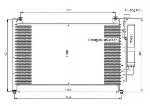 Condensator, climatizare MAZDA 2 (DE) (2007 - 2015) NRF 35870 piesa NOUA