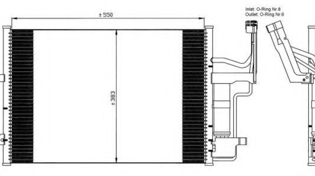 Condensator, climatizare MAZDA 3 (BK) (2003 - 2009) NRF 35508 piesa NOUA