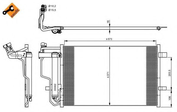 Condensator, climatizare MAZDA 3 (BL) (2008 - 2016) NRF 35922 piesa NOUA