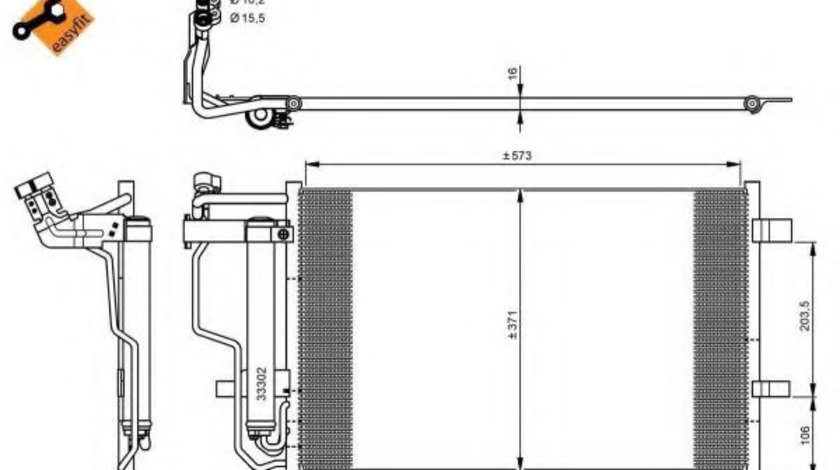 Condensator, climatizare MAZDA 3 (BL) (2008 - 2016) NRF 35922 piesa NOUA