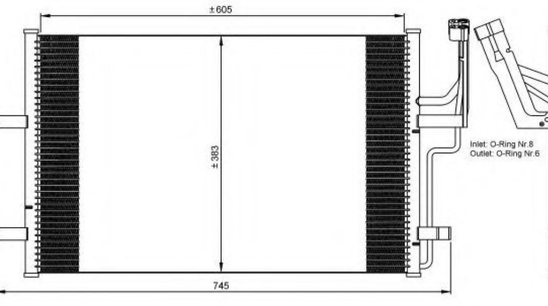 Condensator, climatizare MAZDA 3 Limuzina (BK) (1999 - 2009) NRF 35507 piesa NOUA