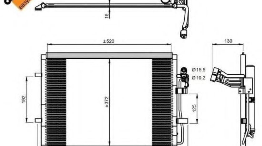 Condensator, climatizare MAZDA 3 Limuzina (BL) (2008 - 2016) NRF 350207 piesa NOUA