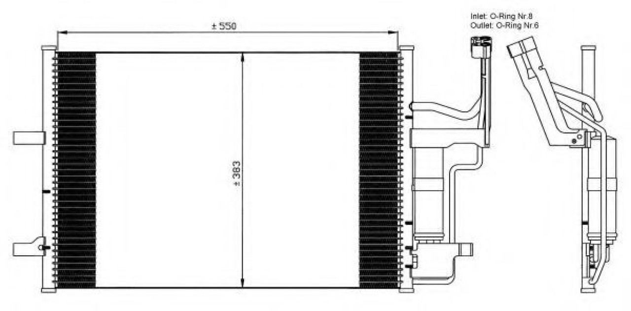 Condensator, climatizare MAZDA 5 (CR19) (2005 - 2016) NRF 35508 piesa NOUA