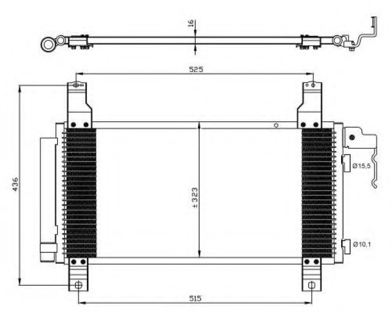 Condensator, climatizare MAZDA 6 (GG) (2002 - 2008) NRF 35464 piesa NOUA