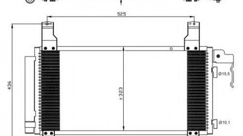 Condensator, climatizare MAZDA 6 (GG) (2002 - 2008) NRF 35464 piesa NOUA