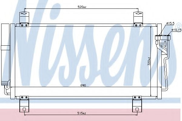 Condensator, climatizare MAZDA 6 (GH) (2007 - 2016) NISSENS 940032 piesa NOUA