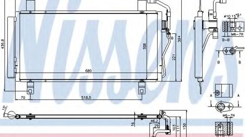 Condensator, climatizare MAZDA 6 Station Wagon (GY) (2002 - 2007) NISSENS 940352 piesa NOUA