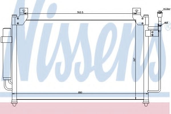 Condensator, climatizare MAZDA CX-7 (ER) (2006 - 2016) NISSENS 940049 piesa NOUA